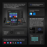 Elgato Stream Deck XL Negro 32 botones, Teclado negro, Negro, 32 botones, 182 mm, 112 mm, 34 mm, 410 g