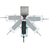 Hazet Enrollador de manguera abierto 9040OS-10, 20 metros, Manguera de aire comprimido azul