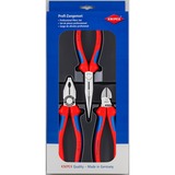 KNIPEX 00 20 11 alicate Juego de alicates, Set de pinzas azul, Juego de alicates, Acero, Polipropileno (PP), Azul/Rojo, 810 g