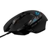 Logitech G502 Hero ratón mano derecha USB tipo A Óptico 25600 DPI, Ratones para gaming negro, mano derecha, Óptico, USB tipo A, 25600 DPI, 1 ms, Negro