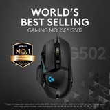 Logitech G502 Hero ratón mano derecha USB tipo A Óptico 25600 DPI, Ratones para gaming negro, mano derecha, Óptico, USB tipo A, 25600 DPI, 1 ms, Negro