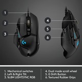 Logitech G502 Hero ratón mano derecha USB tipo A Óptico 25600 DPI, Ratones para gaming negro, mano derecha, Óptico, USB tipo A, 25600 DPI, 1 ms, Negro