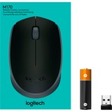 Logitech M171 Black-K ratón Ambidextro RF inalámbrico Óptico 1000 DPI negro/Gris, Ambidextro, Óptico, RF inalámbrico, 1000 DPI, Negro