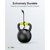 goobay Cable textil USB 2.0 supersuave, conector USB-A > conector USB-C negro