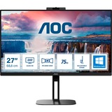 AOC V5 Q27V5CW/BK pantalla para PC 68,6 cm (27") 2560 x 1440 Pixeles Quad HD LED Negro, Monitor LED negro, 68,6 cm (27"), 2560 x 1440 Pixeles, Quad HD, LED, 1 ms, Negro