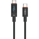 Ansmann Cable USB 2.0, conector USB-C > conector USB-C antracita