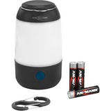 Ansmann Mini linterna de camping, Luz de LED negro