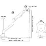 Arozzi Alzare Neo Duo, Soporte de monitor negro