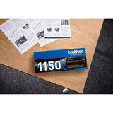 Brother TN-1150 cartucho de tóner 1 pieza(s) Original Negro 1000 páginas, Negro, 1 pieza(s)