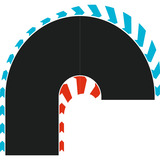 Carrera HYBRID Curva de horquilla 180° L/R, Pistas de carreras 