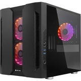Chieftec Chieftronic M2 Cubo Negro, Cajas de torre negro, Cubo, PC, Negro, micro ATX, Mini-ITX, SPCC, Vidrio templado, Juego