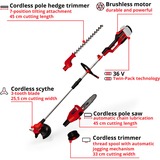 EINHELL 3410901 desbrozadora/bordeadora Batería Negro, Rojo, Cortabordes rojo/Negro, Negro, Rojo, Batería, 18 V