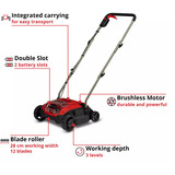 EINHELL Power X-Change aireador y soplador a batería GC-SC 18/28 DS Li-Solo, 18Volt, Escarificador rojo/Negro
