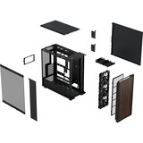 Fractal Design North XL RC Charcoal Black TG Dark, Cajas de torre negro/Madera
