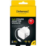 Intenso Adaptador de corriente W65ACIC GaN, Cargador blanco