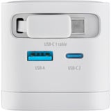 Intenso Adaptador de corriente W65ACIC GaN, Cargador blanco