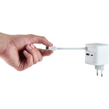 Intenso Adaptador de corriente W65ACIC GaN, Cargador blanco