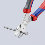 KNIPEX 74 05 200, Alicates de corte rojo/Azul