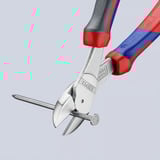 KNIPEX Cortaalambres de fuerza 74 05 200, Alicates de corte rojo/Azul