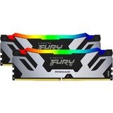 Kingston FURY FURY 32GB 6400MT/s DDR5 CL32 DIMM (Kit de 2) Renegade RGB, Memoria RAM plateado/Negro, 32 GB, 2 x 16 GB, DDR5, 288-pin DIMM