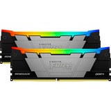 Kingston FURY FURY 64 GB 3600 MT/s DDR4 CL18 DIMM (Kit de 2) Renegade RGB, Memoria RAM negro, 64 GB, 2 x 32 GB, DDR4, 288-pin DIMM