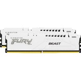 Kingston FURY FURY Beast 32GB 6000MT/s DDR5 CL30 DIMM (Kit of 2) White EXPO, Memoria RAM blanco, 32 GB, 2 x 16 GB, DDR5, 288-pin DIMM, Blanco