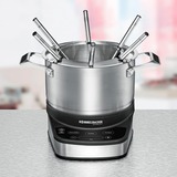 Rommelsbacher F 1200 fondue, gourmet y wok 1,5 L 6 personas(s) acero fino/Negro, 6 personas(s), 1,5 L, Negro, Acero inoxidable, Alrededor, Acero inoxidable, Botones