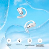 Shokz OpenFit Air, weiss Auriculares Inalámbrico gancho de oreja Llamadas/Música/Deporte/Uso diario Bluetooth Blanco blanco, weiss, Inalámbrico, Llamadas/Música/Deporte/Uso diario, 50 - 16000 Hz, Auriculares, Blanco