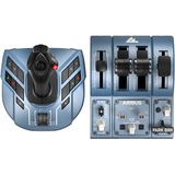 Thrustmaster TCA Captain Pack X Airbus Edition Negro, Azul USB Joystick/Palanca de control lateral + cuadrante de aceleración Analógico/Digital PC, Xbox Series S, Xbox Series X, Conjunto negro, Joystick/Palanca de control lateral + cuadrante de aceleración, PC, Xbox Series S, Xbox Series X, Teclas de flechas, Botón menú, Botón Seleccionar, Botón Compartir, View button, Analógico/Digital, Alámbrico, USB