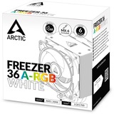 ARCTIC Freezer 36 A-RGB Procesador Refrigerador de aire 12 cm Blanco 1 pieza(s), Disipador de CPU blanco, Refrigerador de aire, 12 cm, 200 RPM, 2000 RPM, Blanco