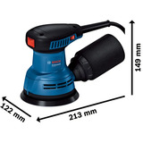 Bosch Lijadora excéntrica GEX 125 Professional, Lijadora orbital azul/Negro