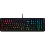 CHERRY G80-3000N RGB teclado Universal USB QWERTY Internacional de EE.UU. Negro negro, Alámbrico, USB, Interruptor mecánico, QWERTY, LED RGB, Negro