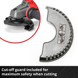 EINHELL Amoladora angular profesional inalámbrica AXXIO 18/115, 18Volt rojo/Negro