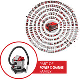 EINHELL TE-AV 18/15 Li C-Solo, Aspiradora de ceniza plateado/Rojo