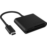 ICY BOX IB-CR301-C3 lector de tarjeta USB 3.2 Gen 1 (3.1 Gen 1) Type-C Negro, Lector de tarjetas negro, CF, MicroSD (TransFlash), MicroSDHC, MicroSDXC, SD, SDHC, SDXC, Negro, 5000 Mbit/s, Aluminio, 2 GB, USB 3.2 Gen 1 (3.1 Gen 1) Type-C