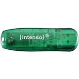 Intenso Rainbow Line unidad flash USB 8 GB USB tipo A 2.0 Verde, Lápiz USB verde, 8 GB, USB tipo A, 2.0, 28 MB/s, Tapa, Verde