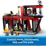 LEGO Parque de Bomberos con Camión de Bomberos, Juegos de construcción Juego de construcción, 6 año(s), Plástico, 843 pieza(s), 1,78 kg