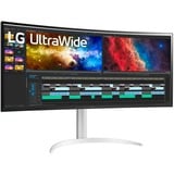 LG 38BQ85C-W pantalla para PC 95,2 cm (37.5") 3840 x 1600 Pixeles Quad HD+ Blanco, Monitor de gaming negro/blanco, 95,2 cm (37.5"), 3840 x 1600 Pixeles, Quad HD+, 5 ms, Blanco