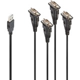 Lindy 42675 cable de serie Negro 0,94 m USB tipo A DB-9, Adaptador negro, Negro, 0,94 m, USB tipo A, DB-9, Macho, Macho