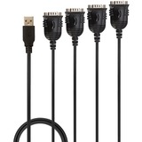 Lindy 42675 cable de serie Negro 0,94 m USB tipo A DB-9, Adaptador negro, Negro, 0,94 m, USB tipo A, DB-9, Macho, Macho