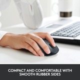 Logitech 910-002201 ratón Oficina Ambidextro RF inalámbrico Óptico 1000 DPI negro/Gris, Ambidextro, Óptico, RF inalámbrico, 1000 DPI, Gris