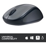 Logitech 910-002201 ratón Oficina Ambidextro RF inalámbrico Óptico 1000 DPI negro/Gris, Ambidextro, Óptico, RF inalámbrico, 1000 DPI, Gris