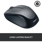 Logitech M235 ratón Ambidextro RF inalámbrico Óptico 1000 DPI negro/Gris, Ambidextro, Óptico, RF inalámbrico, 1000 DPI, Gris