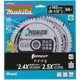 Makita Hoja de sierra circular EFFICUT B-57336-2, Ø 165mm, 56 dientes 