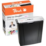 PS400-02 triturador de papel Corte en tiras 72 dB 22 cm Negro, Plata, Destructora de documentos