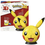 Ravensburger 3D Bola de rompecabezas Pokémon Pikachu con orejas, Puzzle 