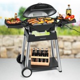 Rommelsbacher Barbacoa eléctrica BBQ 4100/S, con carrito para parrilla negro