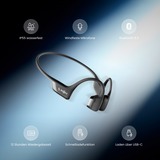 Shokz OpenRun Pro 2 Auriculares Inalámbrico gancho de oreja Deportes Bluetooth Negro, Auriculares con micrófono negro, Inalámbrico, Deportes, 20 - 20000 Hz, 30,3 g, Auriculares, Negro
