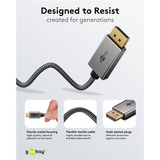 goobay Cable adaptador USB, conector USB-C > conector DisplayPort, 4K 60Hz negro/Plateado
