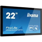 iiyama ProLite TF2234MC-B7X pantalla para PC 54,6 cm (21.5") 1920 x 1080 Pixeles Full HD LED Pantalla táctil Multi-usuario Negro, Pantalla de gran formato negro, 54,6 cm (21.5"), 1920 x 1080 Pixeles, Full HD, LED, 8 ms, Negro